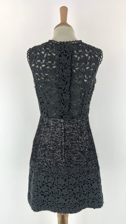 Abito melange inserti pizzo