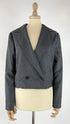 Blazer cropped con cartellino