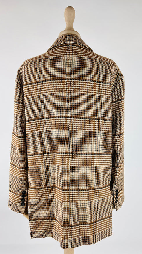 Blazer pied de poule con cartellino