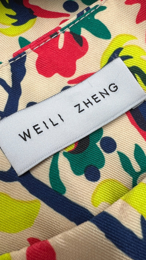 Blusa girocollo a fiori