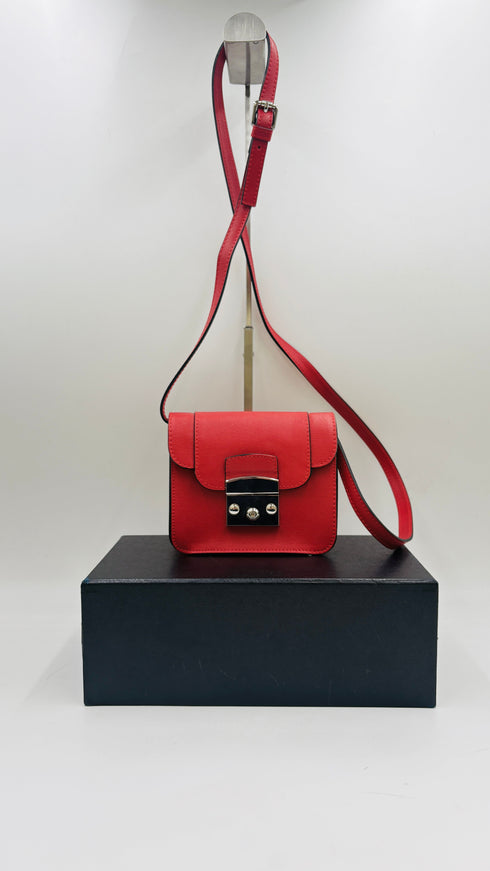 Mini-bag in pelle rossa