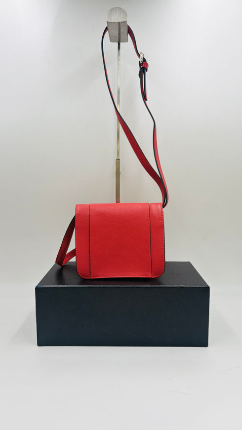 Mini-bag in pelle rossa