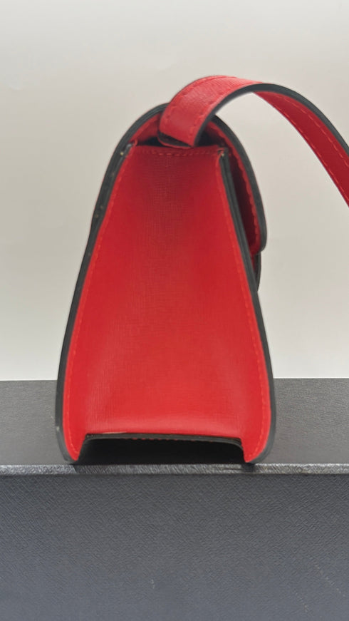 Mini-bag in pelle rossa