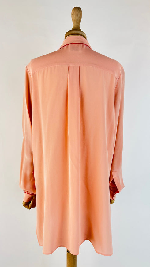 Camicia in seta rosa