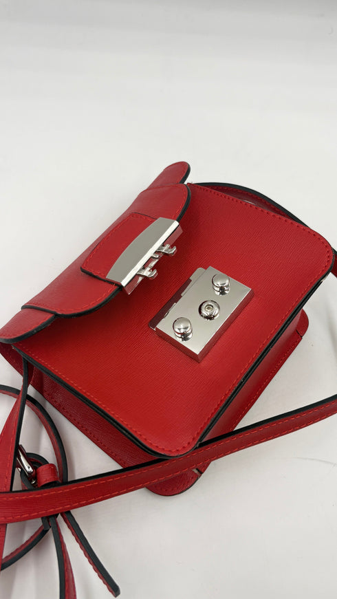 Mini-bag in pelle rossa