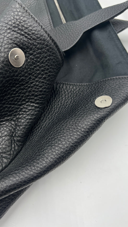 Maxi tote bag in pelle