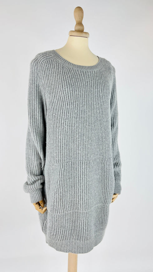 Abito corto in maglia coste