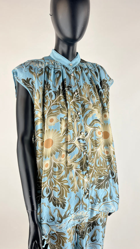 Completo azzurro stampato