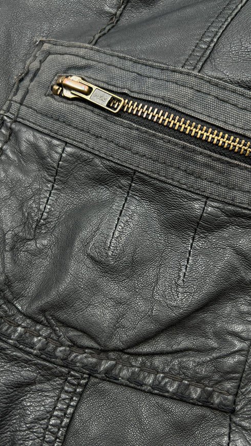 Giacca in pelle corta