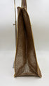 Tote-bag marrone-oro con cartellino