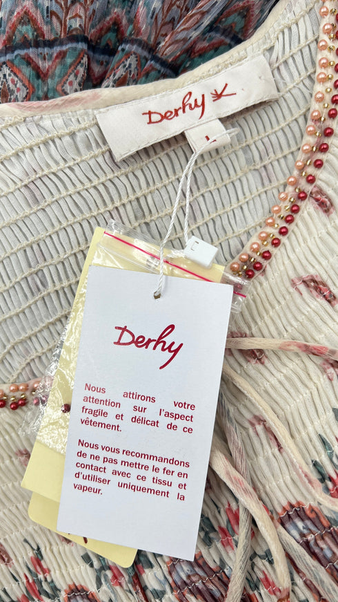 Abito maxi stampa paisley con cartellino