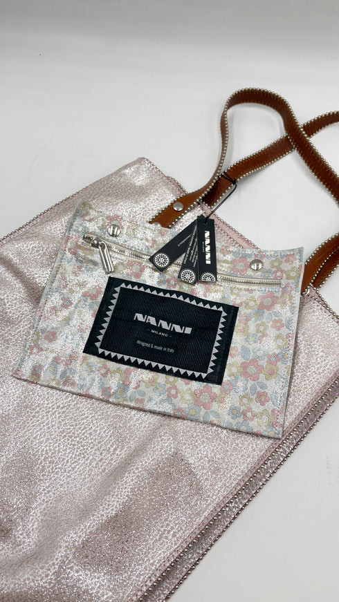 Tote-bag laminata con cartellino