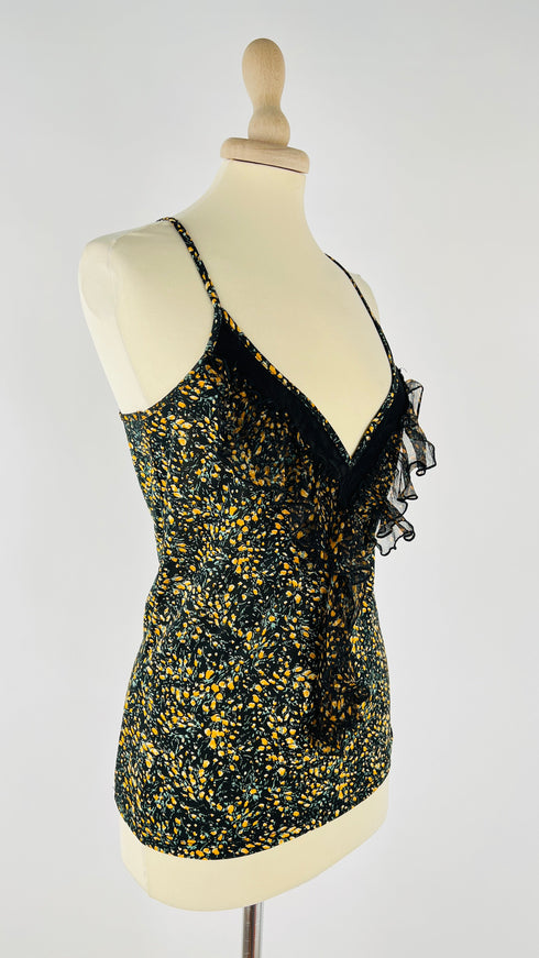 Top a fiori con ruffles