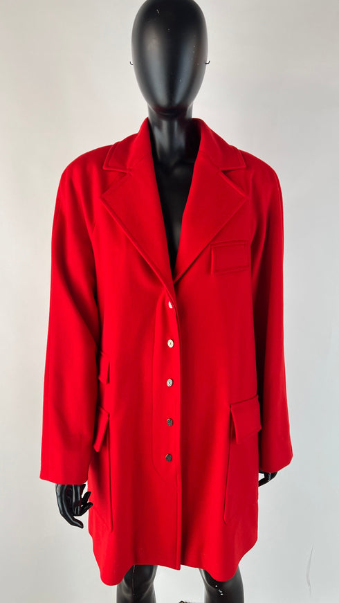 Cappotto monopetto rosso