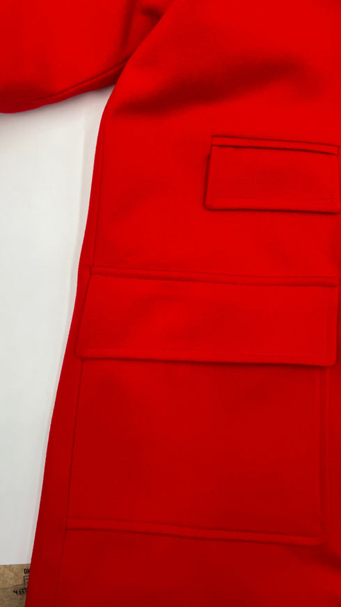 Cappotto monopetto rosso