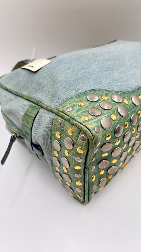 Borsa jeans e borchie
