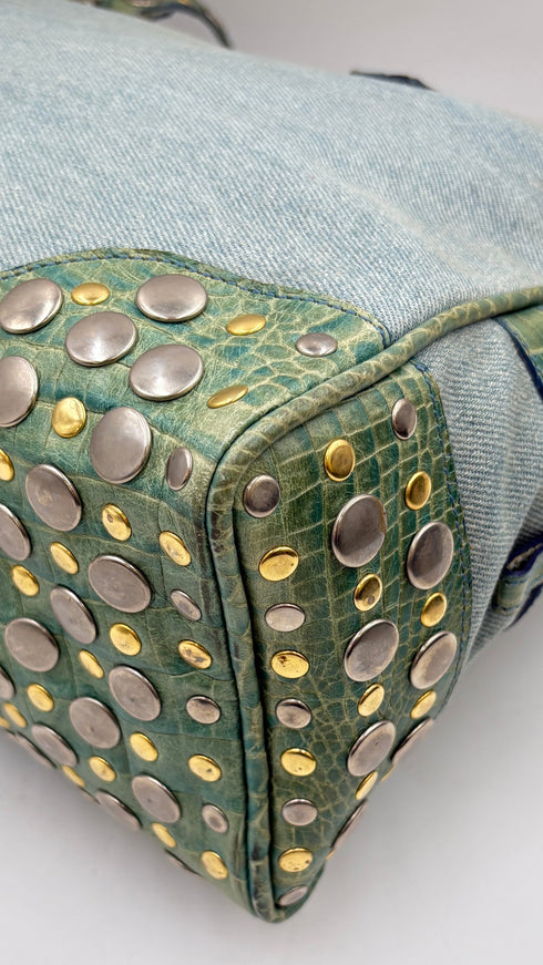 Borsa jeans e borchie