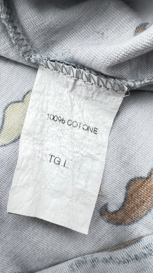 T-shirt con stampa baffi