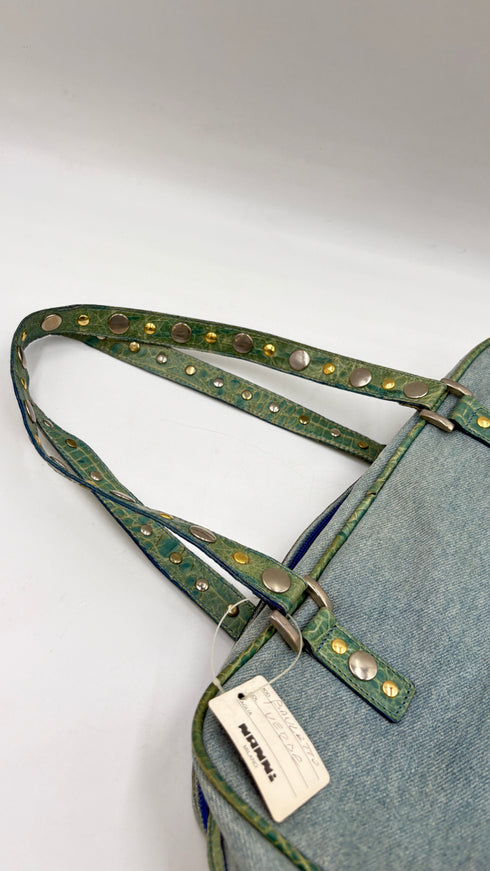 Borsa jeans e borchie
