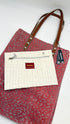 Tote-bag animalier rosa con cartellino