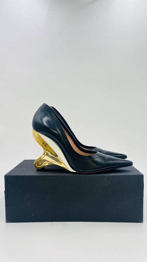 Décolleté con tacco scultura