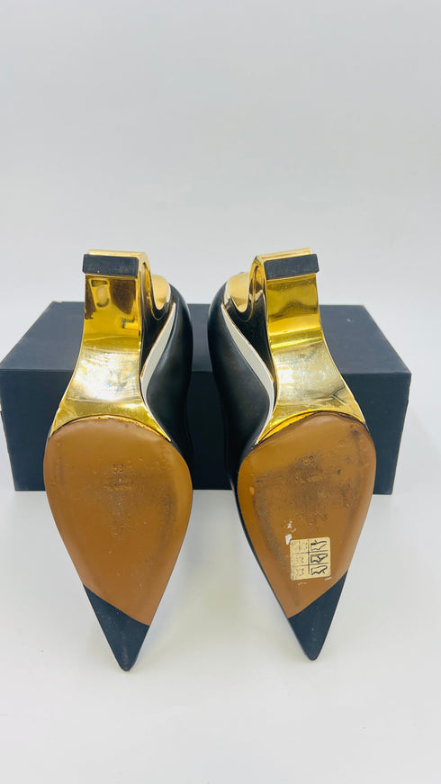 Décolleté con tacco scultura