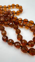 Collana vintage in vetro ambra
