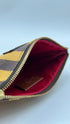 Pochette in pelle a righe
