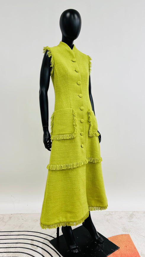 Abito lungo in tweed