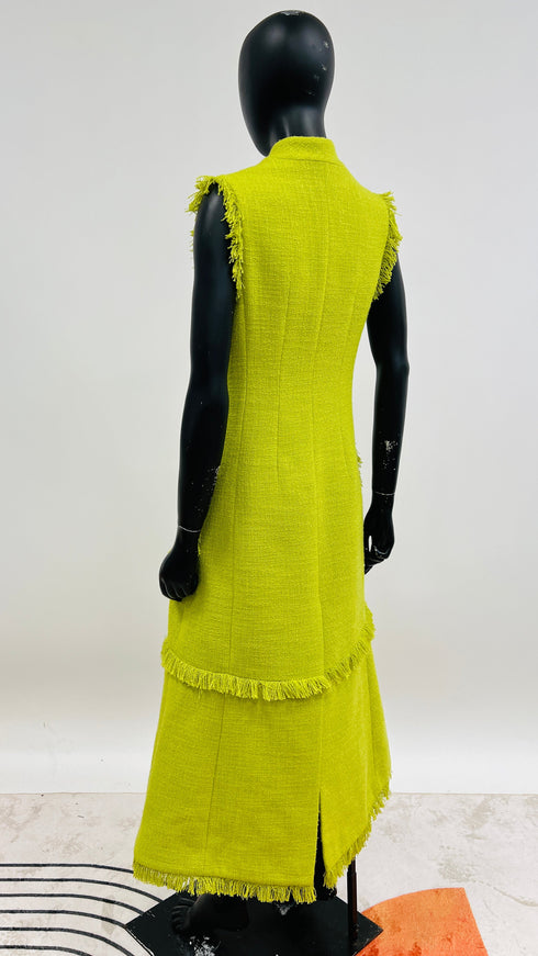 Abito lungo in tweed