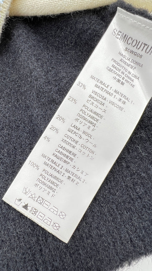 Maglia a rombi e fiori