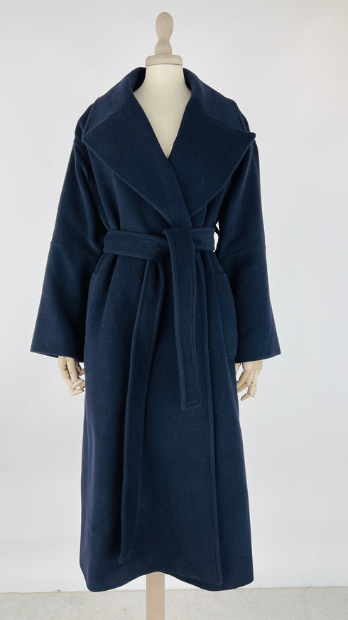 Cappotto in panno blu