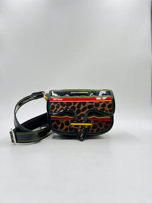 Borsa "Carriel leopardo" mini