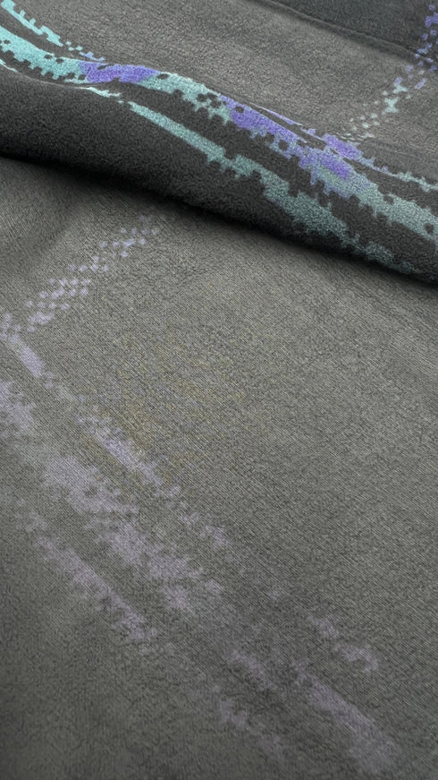 Camicia semitrasparente nero/viola