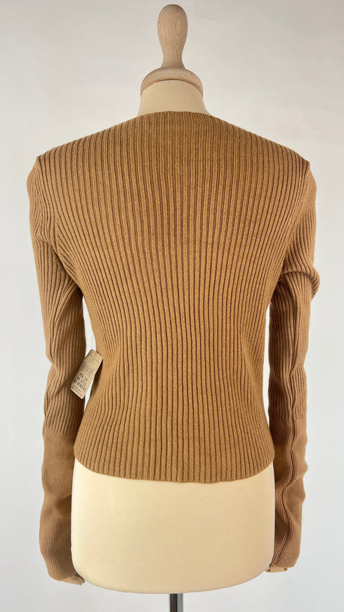 Cardigan corto a costine