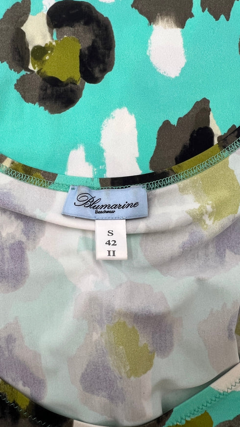 Top stampato con paillettes