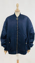 Bomber in raso blu