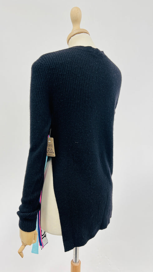 Maglione nero in lana-cashmere