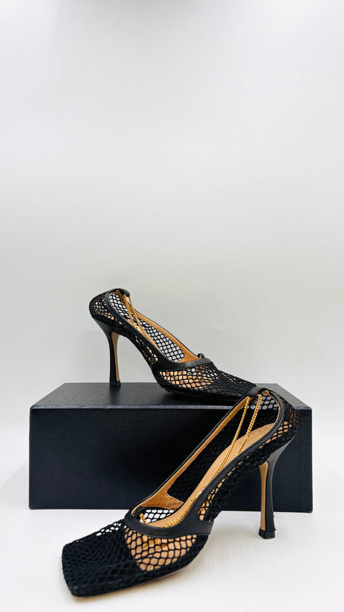 Décolleté in mesh nera N.39