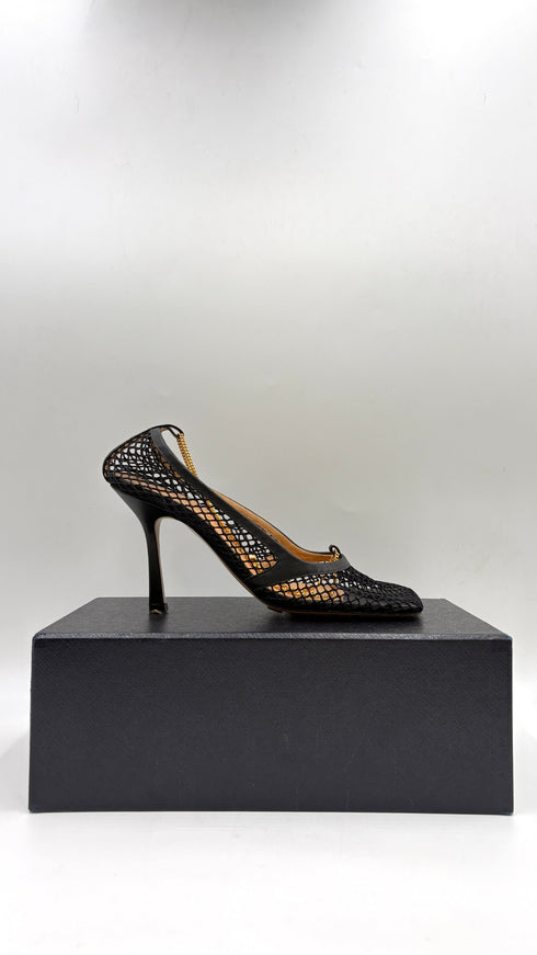 Décolleté in mesh nera N.39