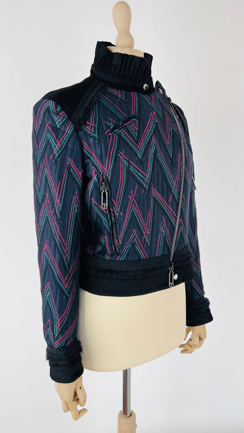 Bomber motivo zig-zag