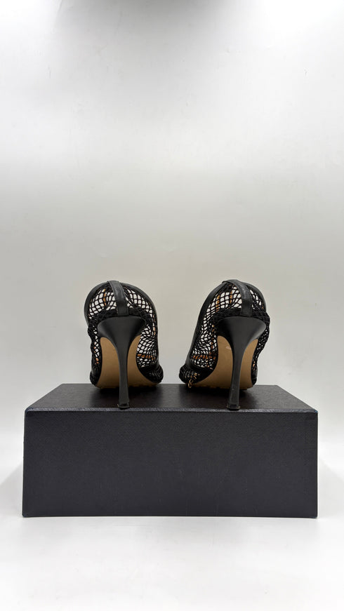 Décolleté in mesh nera N.39