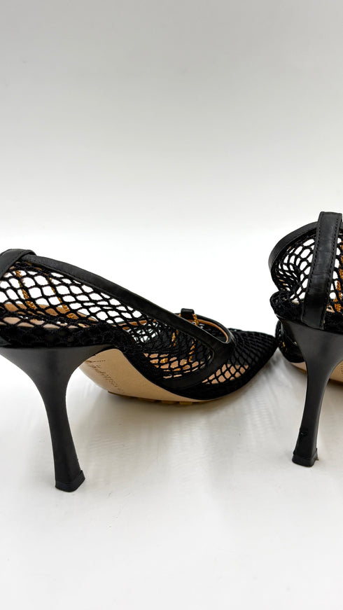 Décolleté in mesh nera N.39