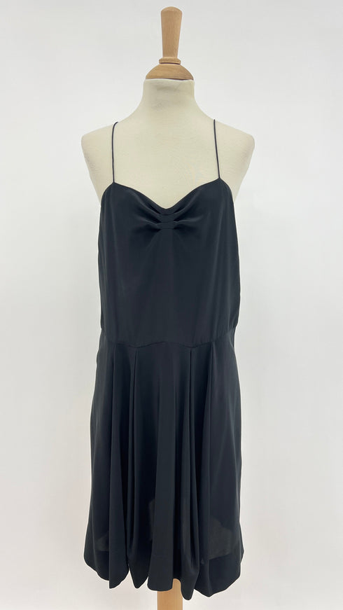 Abito mini in seta nera