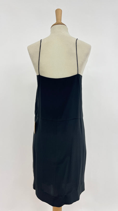 Abito mini in seta nera