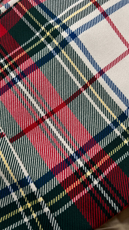 Blazer tartan patch velluto