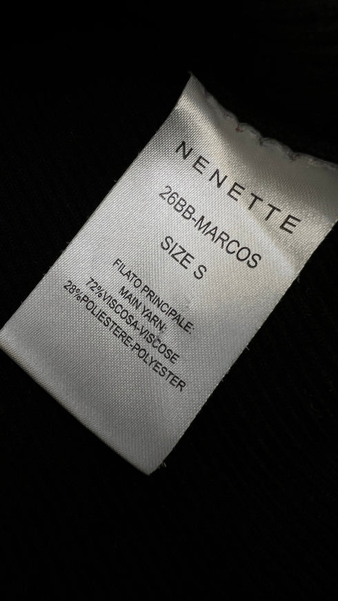 Top nero incrociato stretch