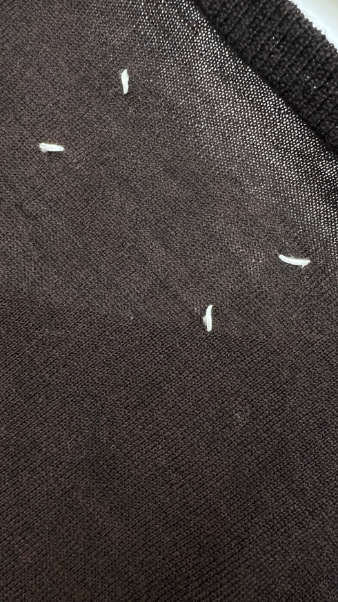 Maglione a V in lana