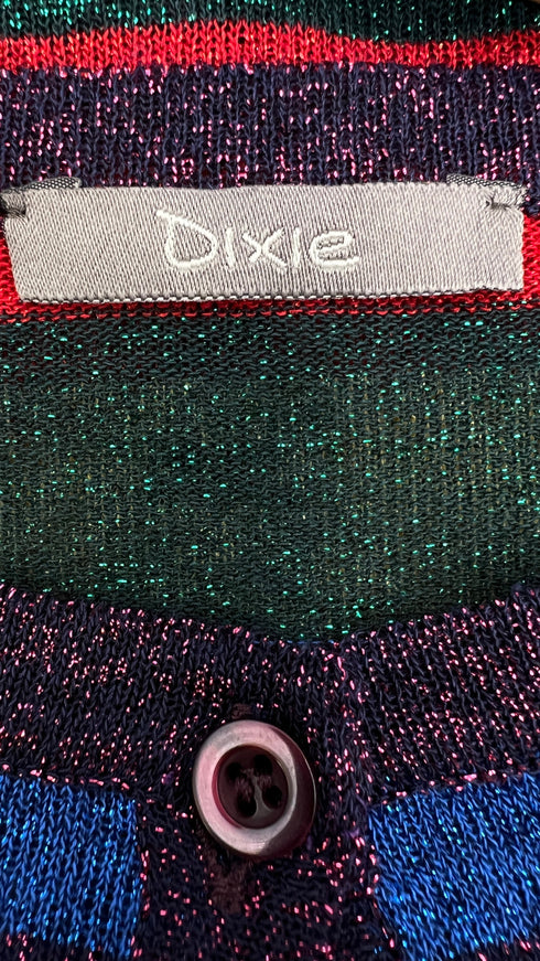 Cardigan a righe lurex