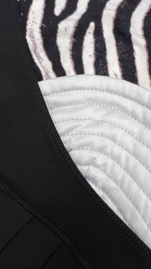 Abito lungo inserto animalier